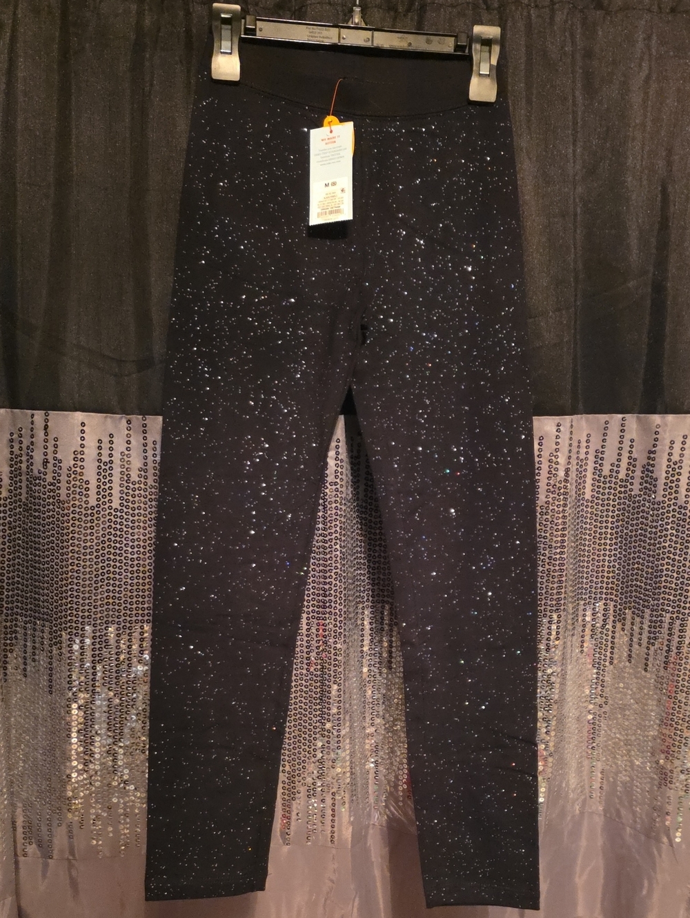Cat & Jack Black Sparkle Kids Leggings